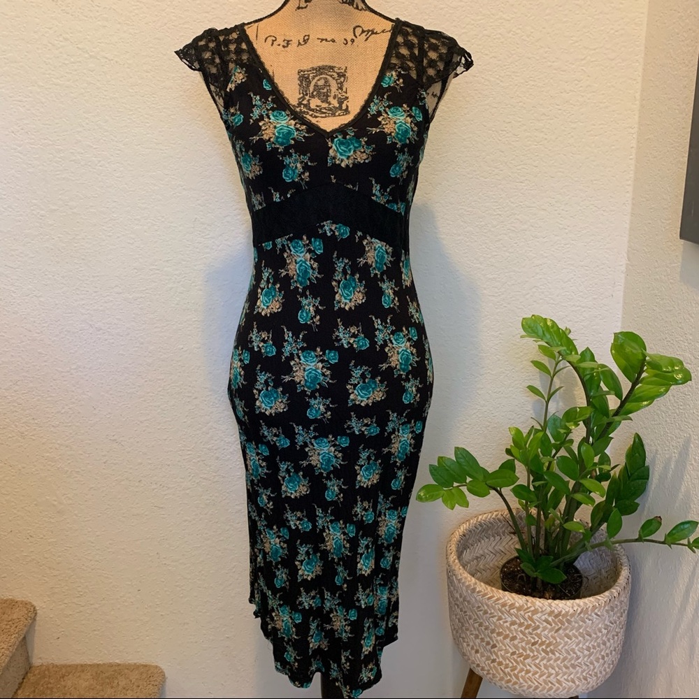 Band of Gypsies Midi Floral Dress. Size S